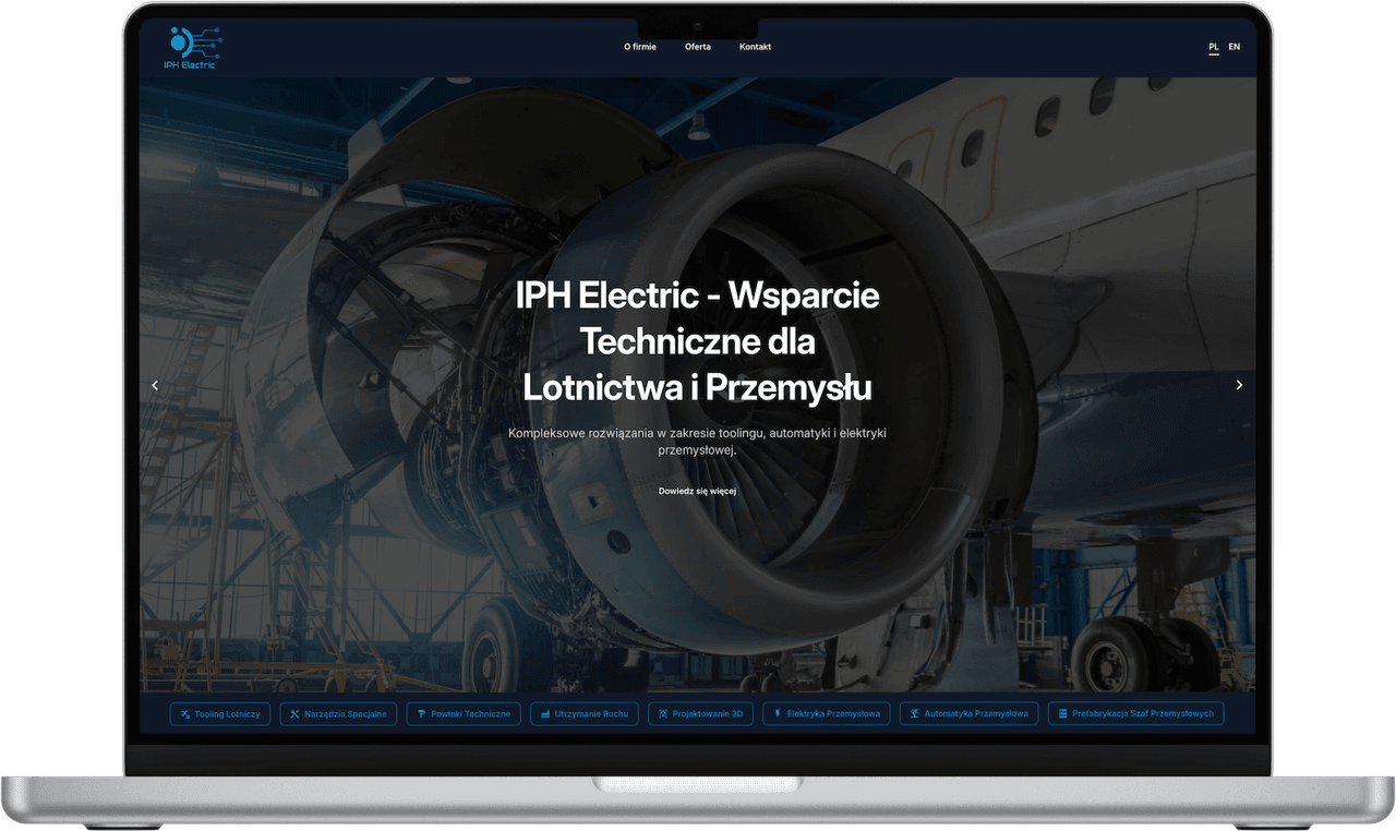 IPH Electric — widok desktop