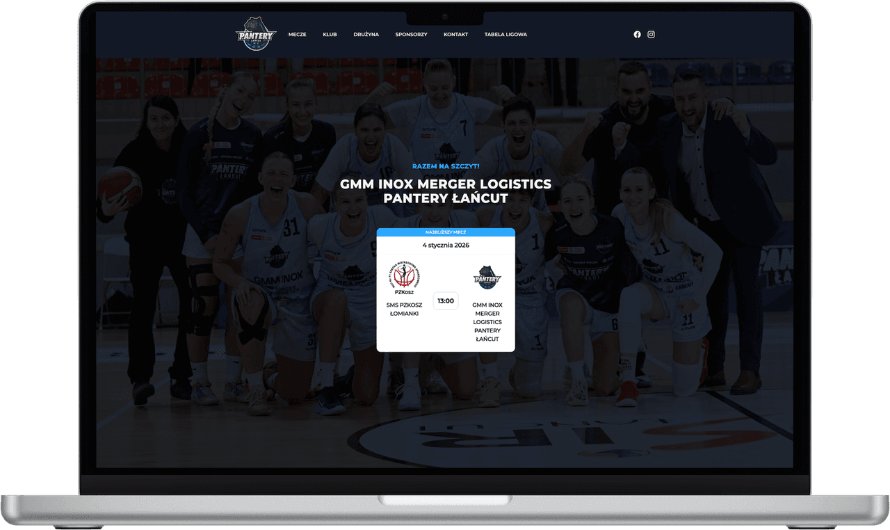 Pantery Łańcut — widok desktop