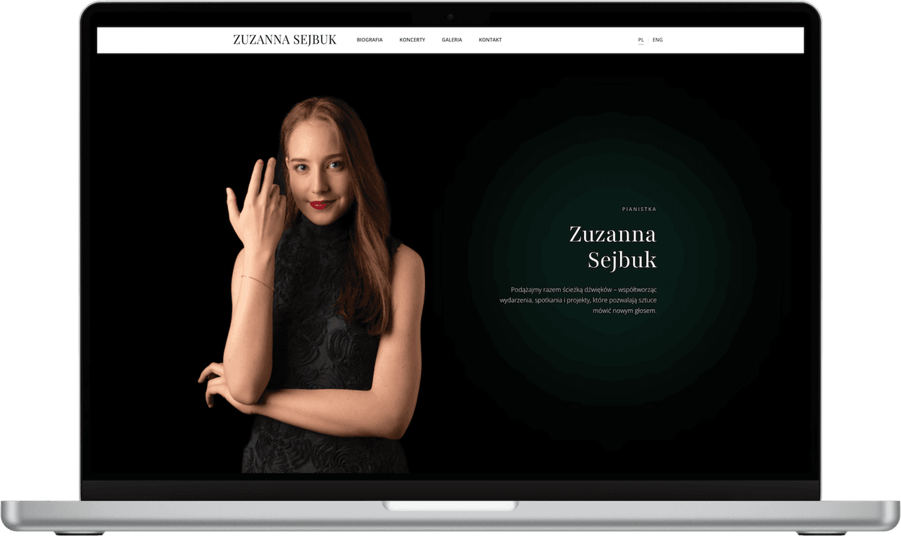 Pianistka Zuzanna Sejbuk — widok desktop