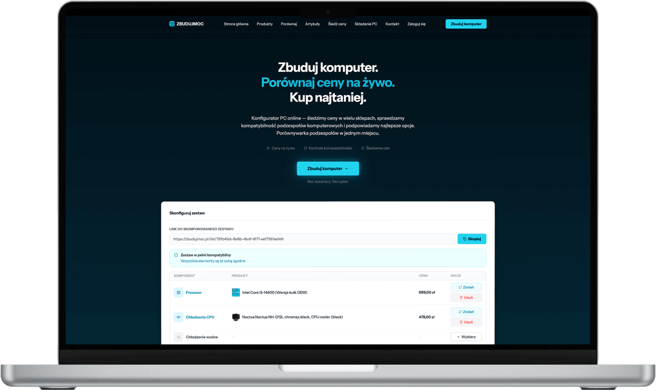 Zbuduj Moc — widok desktop