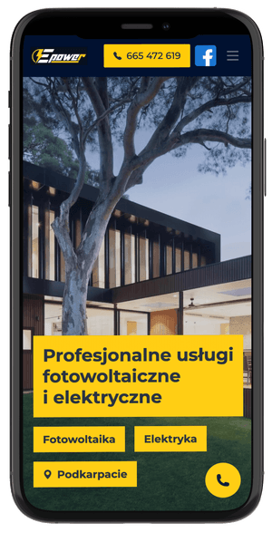 ePower Usługi Elektryczne — widok mobile